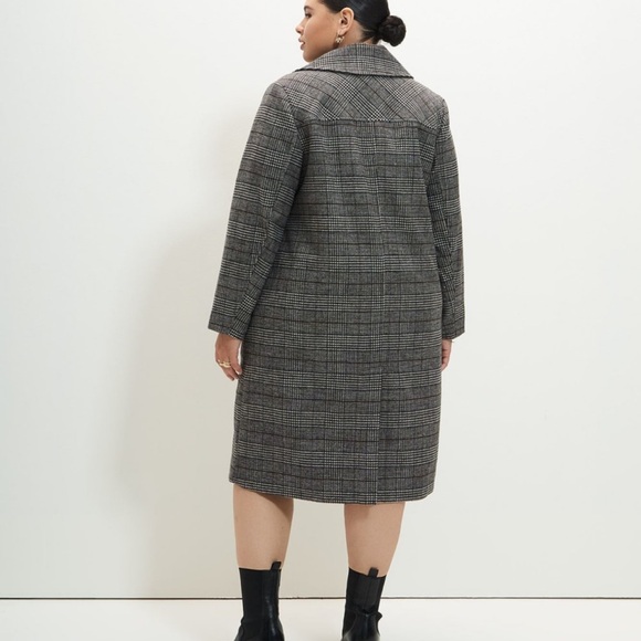 Plaid Double Breasted Wool blend Coat from Addition Elle in size 4X - Picture 3 of 5